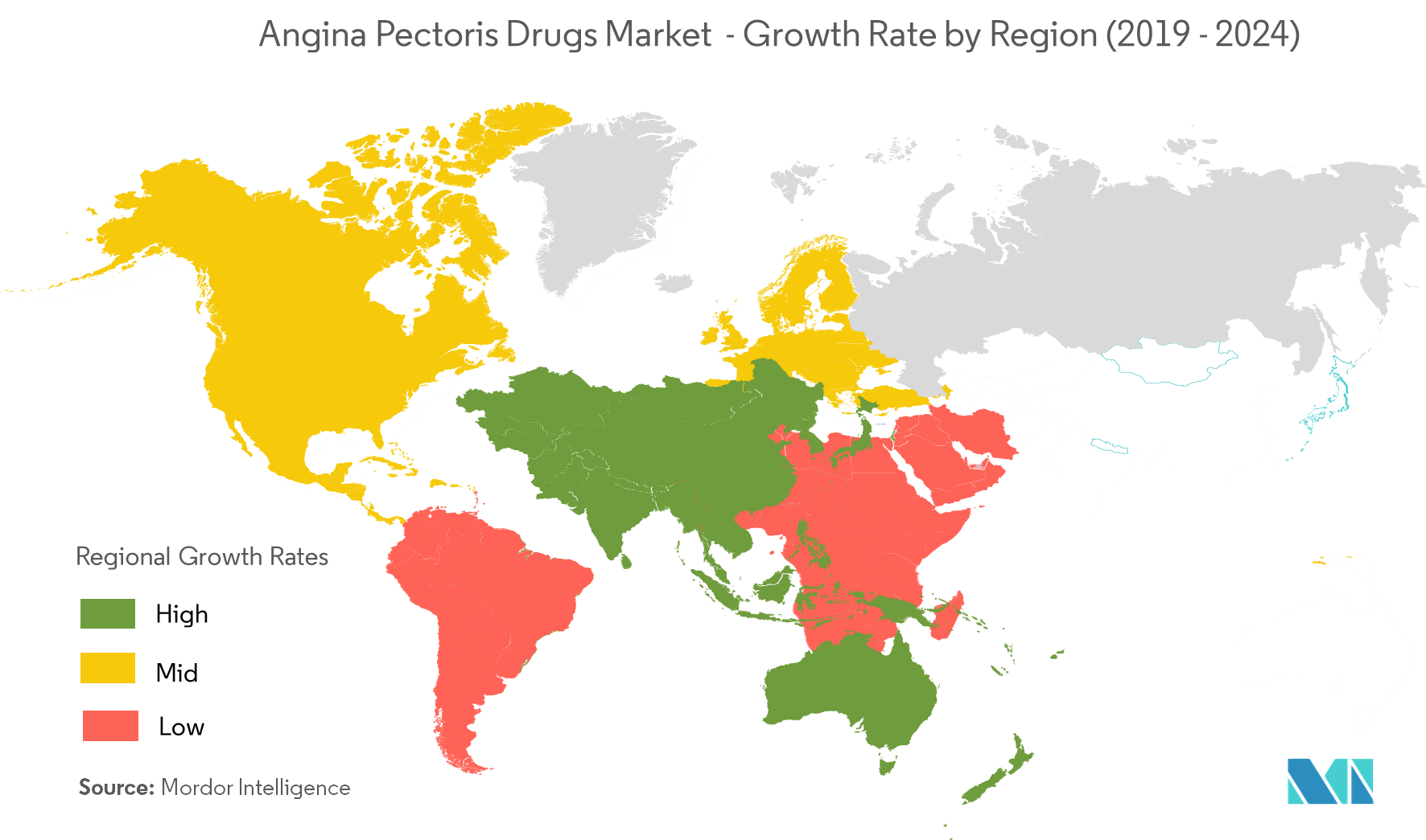  Angina Pectoris Drugs Market Growth by Region